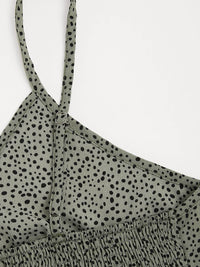 Plus Size Floral Tie-Strap Peplum Camisole Top-Moss Green-2XL-State of Style