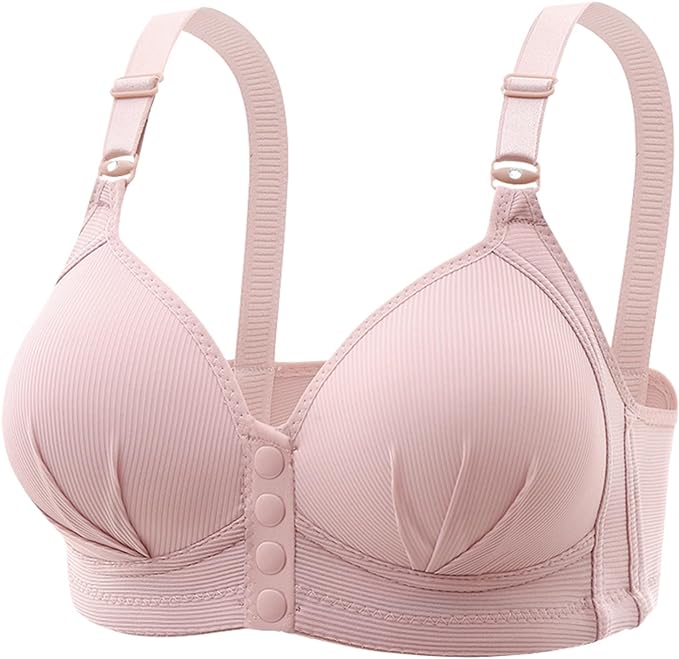 Plus Size Front Buckle Push-Up Bra – Stylish & Supportive-Bean Paste-12B-State of Style