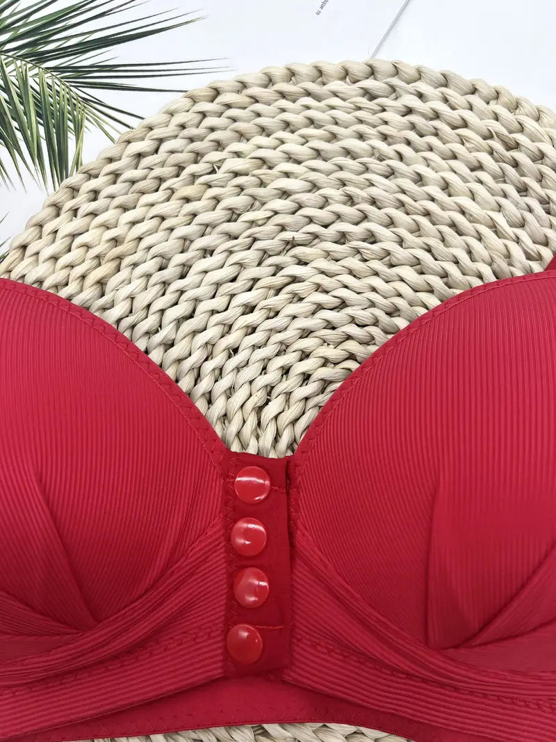 Plus Size Front Buckle Push-Up Bra – Stylish & Supportive-Purple-12B-State of Style