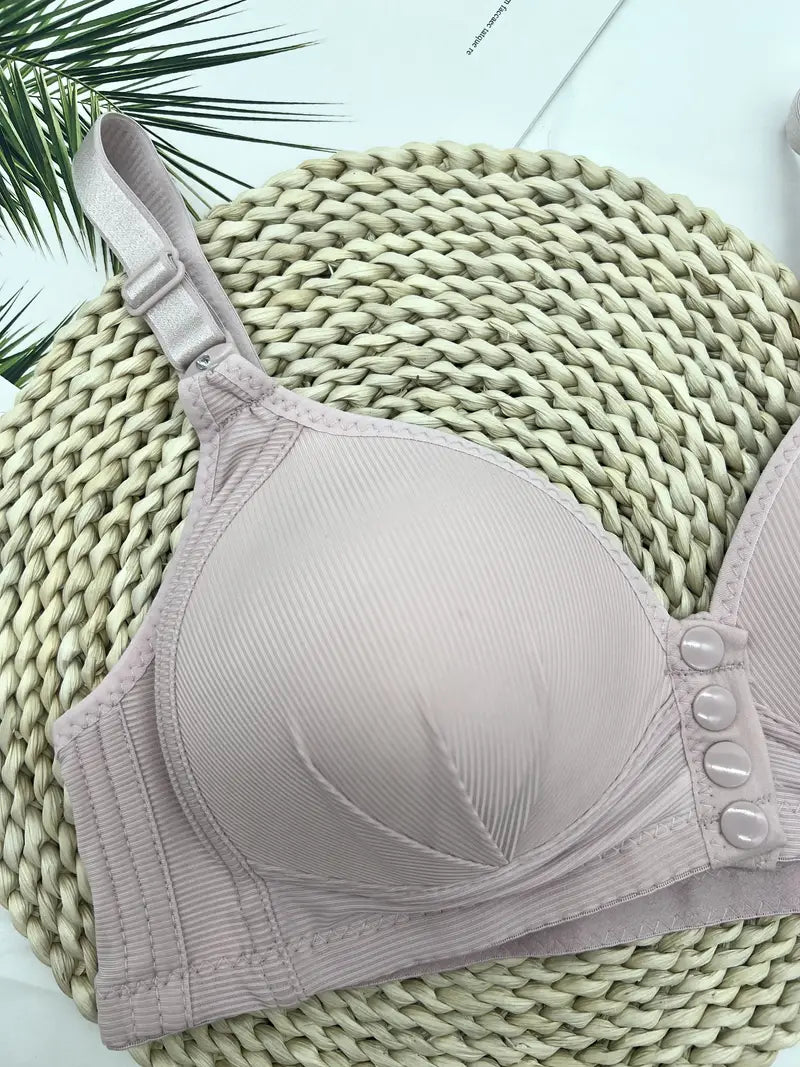 Plus Size Front Buckle Push-Up Bra – Stylish & Supportive-Purple-12B-State of Style