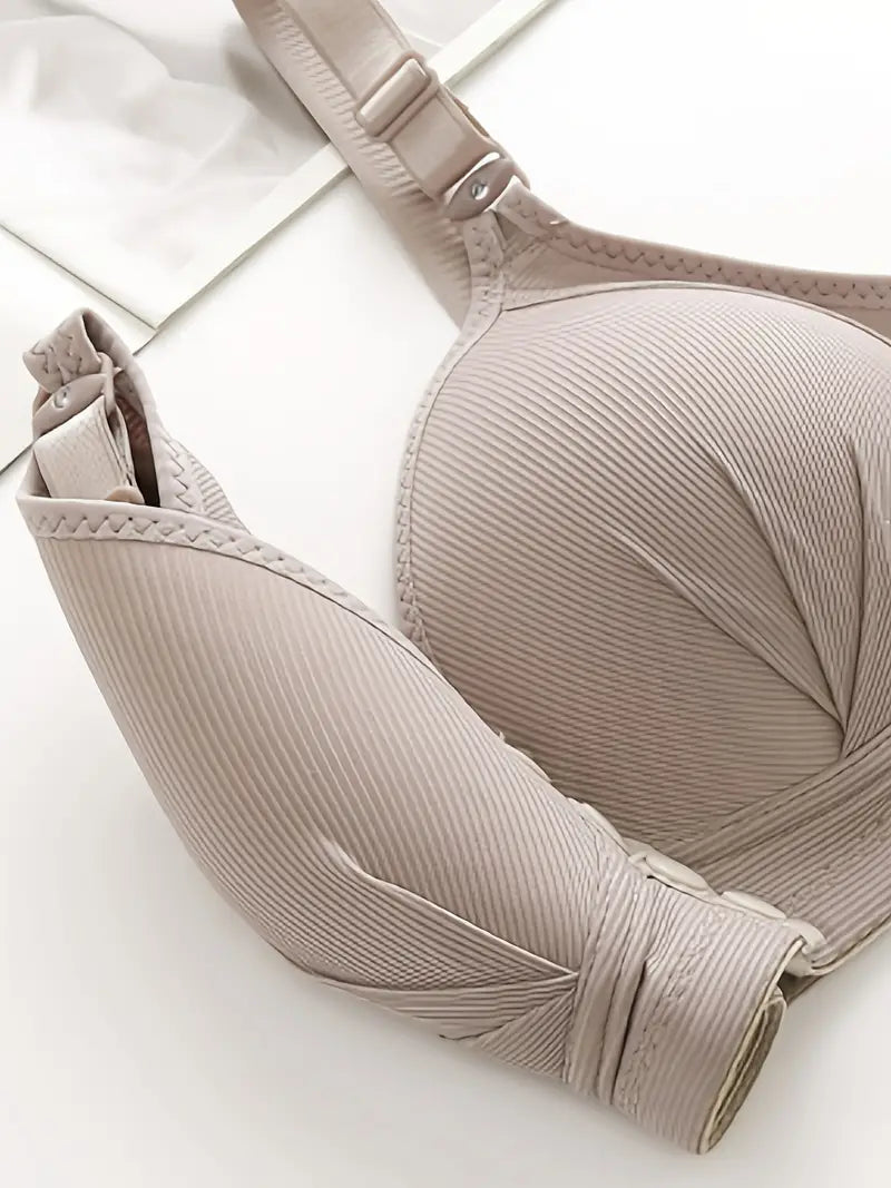 Plus Size Front Buckle Push-Up Bra – Stylish & Supportive-Purple-12B-State of Style