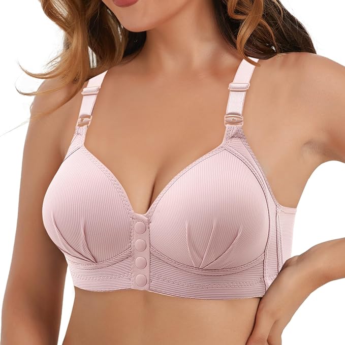Plus Size Front Buckle Push-Up Bra – Stylish & Supportive-Purple-12B-State of Style