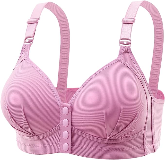 Plus Size Front Buckle Push-Up Bra – Stylish & Supportive-Purple-12B-State of Style