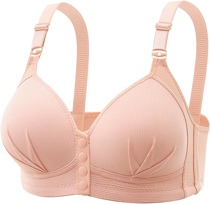 Plus Size Front Buckle Push-Up Bra – Stylish & Supportive-Red Shrimp-12B-State of Style