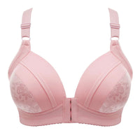 Plus Size Front Button Push-Up Bra – Comfortable & Supportive-Pink-12B-State of Style