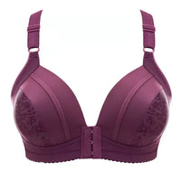 Plus Size Front Button Push-Up Bra – Comfortable & Supportive-Purple-12B-State of Style