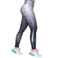 Plus Size Gradient Stripe Yoga Pants – Lightweight & Summer-Ready-Black-2XL-State of Style