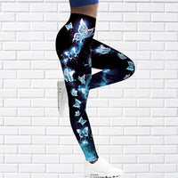 Plus Size Gradient Stripe Yoga Pants – Lightweight & Summer-Ready-Blue-2XL-State of Style