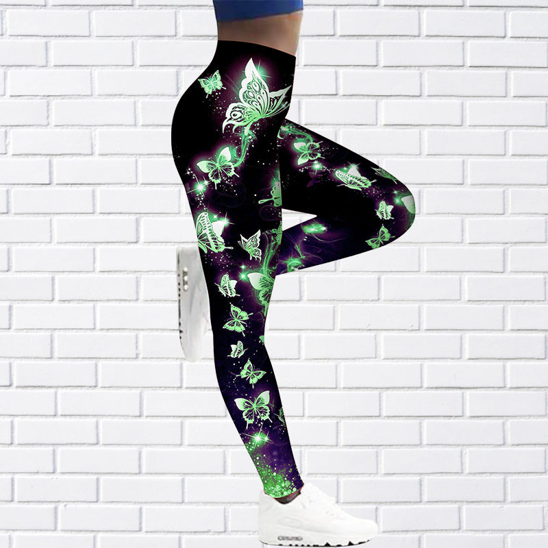 Plus Size Gradient Stripe Yoga Pants – Lightweight & Summer-Ready-Green B-2XL-State of Style