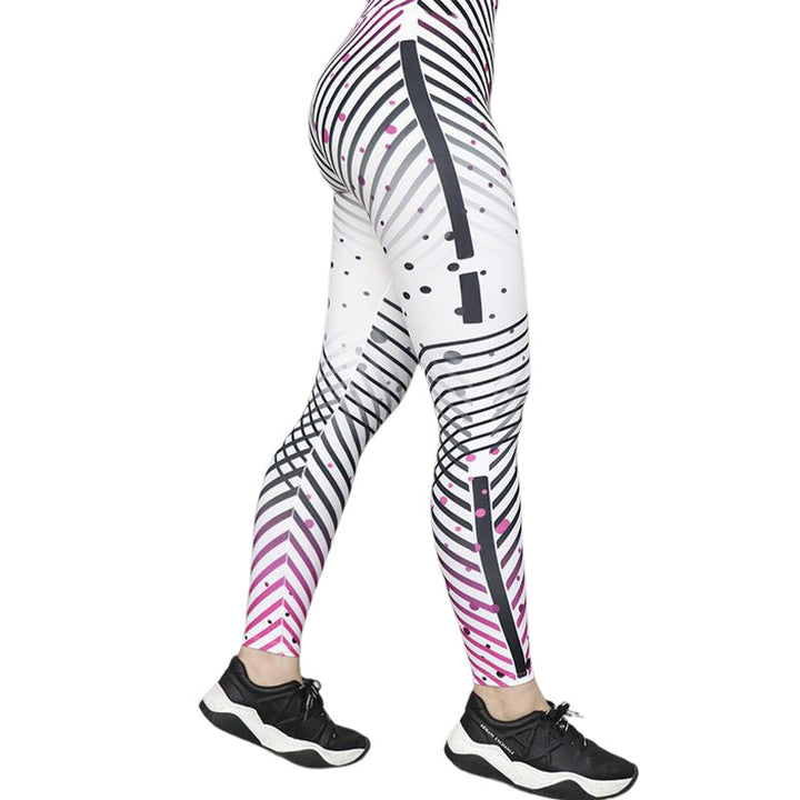 Plus Size Gradient Stripe Yoga Pants – Lightweight & Summer-Ready-Purple-2XL-State of Style