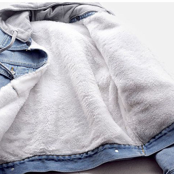 Plus Size Hooded Denim Jacket | Stylish & Comfortable-Light Blue-S-State of Style