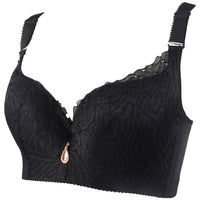 Plus Size Lace Full Cup Minimizer Bra-Black-12-C-State of Style