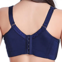 Plus Size Lace Full Cup Minimizer Bra-Blue-12-C-State of Style