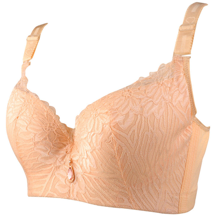 Plus Size Lace Full Cup Minimizer Bra-Skin-12-C-State of Style