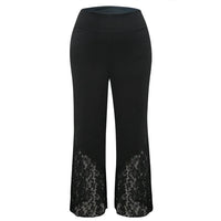 Plus Size Lace Leisure Pants – Flattering & Feminine Wide-Leg Fit-L-State of Style