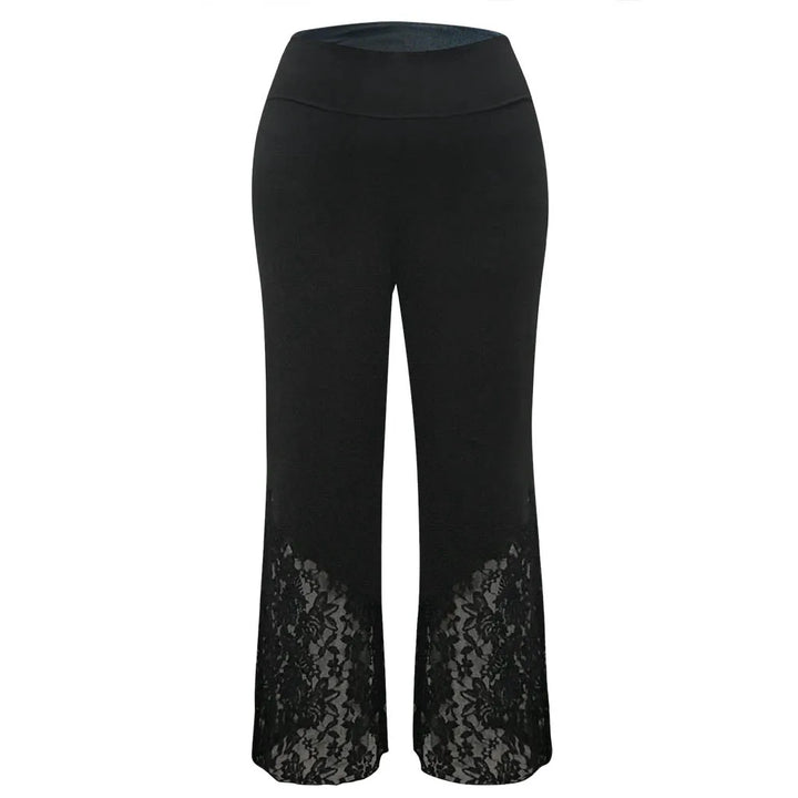 Plus Size Lace Leisure Pants – Flattering & Feminine Wide-Leg Fit-L-State of Style