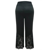 Plus Size Lace Leisure Pants – Flattering & Feminine Wide-Leg Fit-L-State of Style