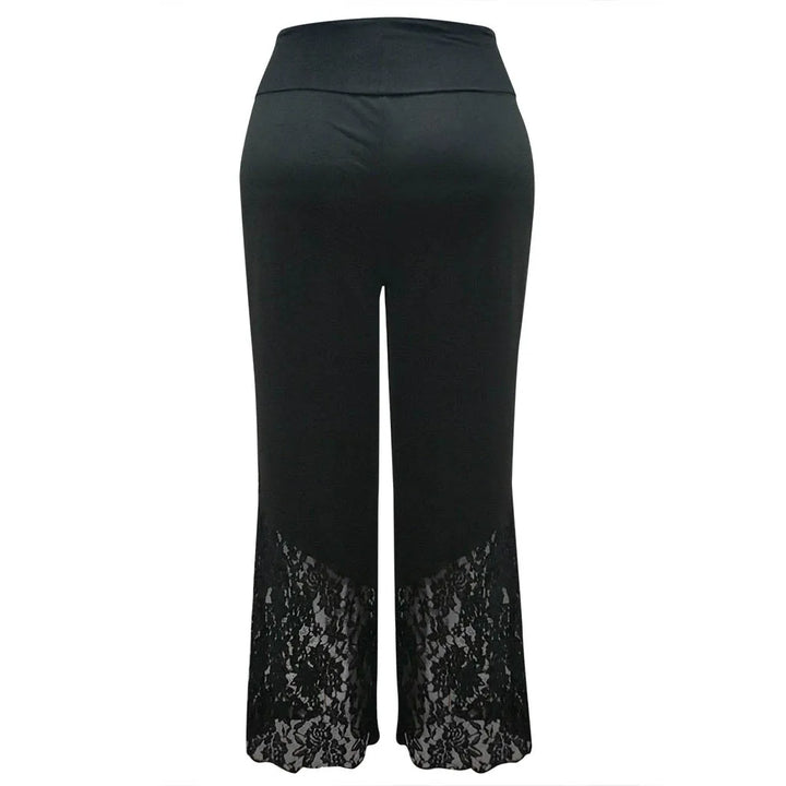 Plus Size Lace Leisure Pants – Flattering & Feminine Wide-Leg Fit-L-State of Style