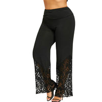 Plus Size Lace Leisure Pants – Flattering & Feminine Wide-Leg Fit-L-State of Style