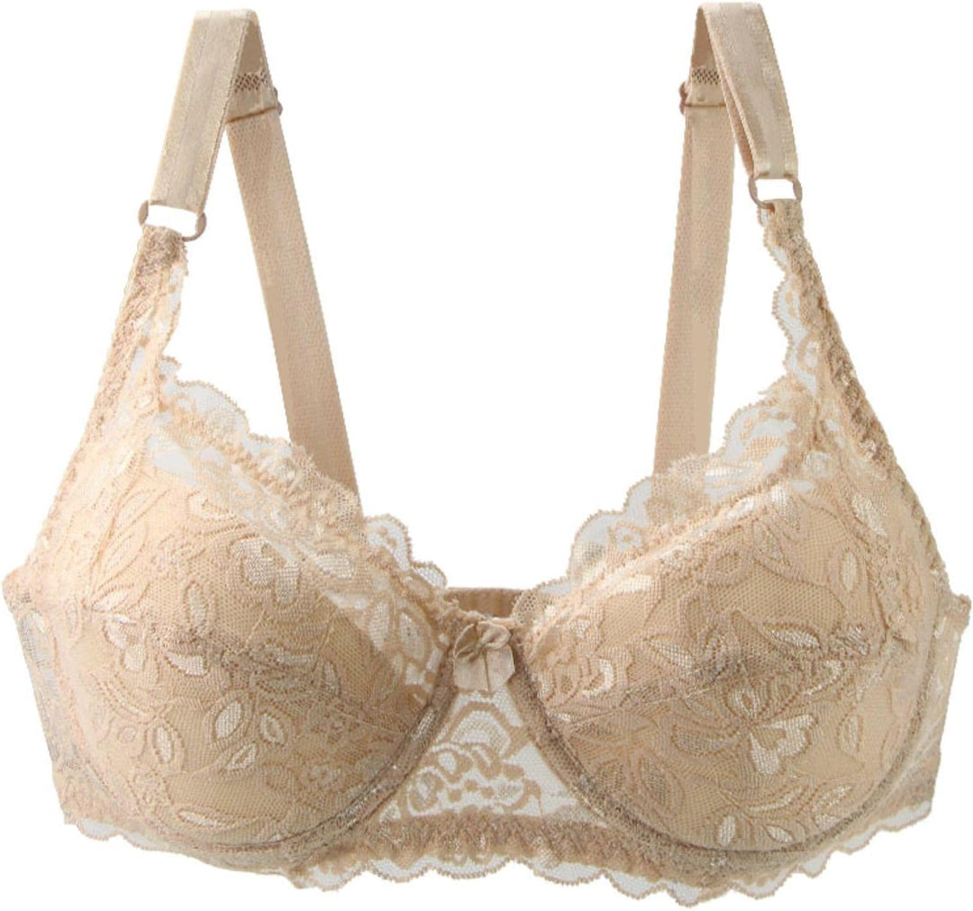 Plus Size Lace Push-Up Bra – Sensual & Supportive-Beige-10C-State of Style