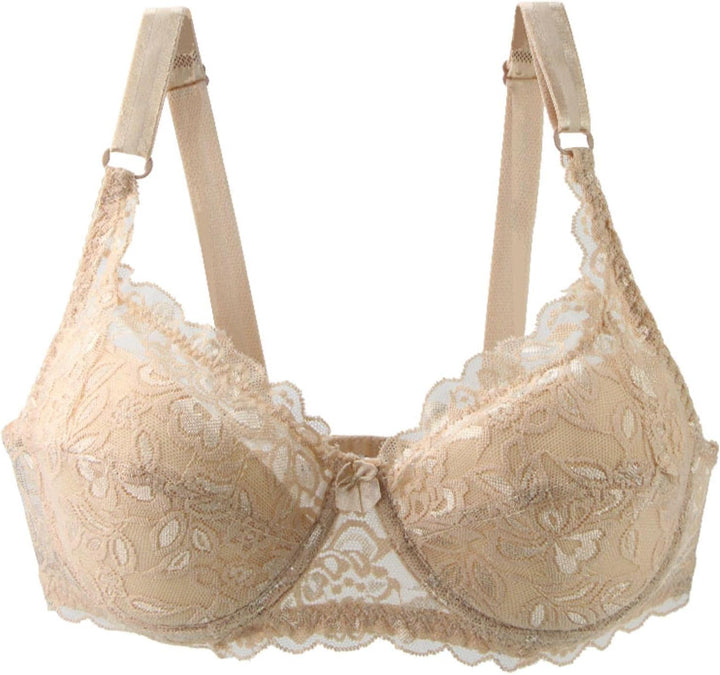 Plus Size Lace Push-Up Bra – Sensual & Supportive-Beige-10C-State of Style