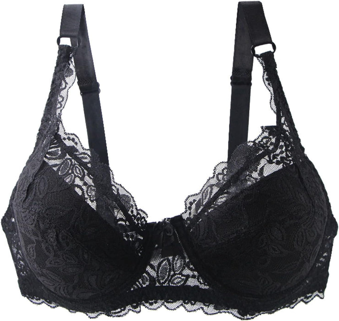 Plus Size Lace Push-Up Bra – Sensual & Supportive-Black-10C-State of Style