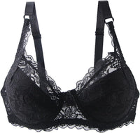 Plus Size Lace Push-Up Bra – Sensual & Supportive-Black-10C-State of Style