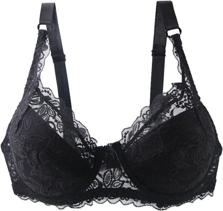 Plus Size Lace Push-Up Bra – Sensual & Supportive-Black-10C-State of Style
