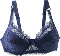 Plus Size Lace Push-Up Bra – Sensual & Supportive-Blue-10C-State of Style