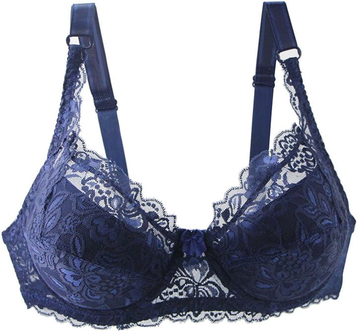 Plus Size Lace Push-Up Bra – Sensual & Supportive-Blue-10C-State of Style