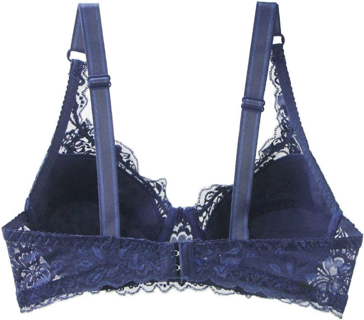 Plus Size Lace Push-Up Bra – Sensual & Supportive-Burgundy-10C-State of Style