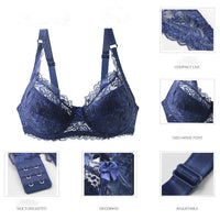 Plus Size Lace Push-Up Bra – Sensual & Supportive-Burgundy-10C-State of Style