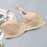 Plus Size Lace Push-Up Bra – Sensual & Supportive-Burgundy-10C-State of Style