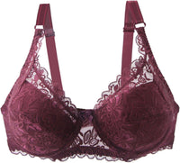 Plus Size Lace Push-Up Bra – Sensual & Supportive-Burgundy-10C-State of Style