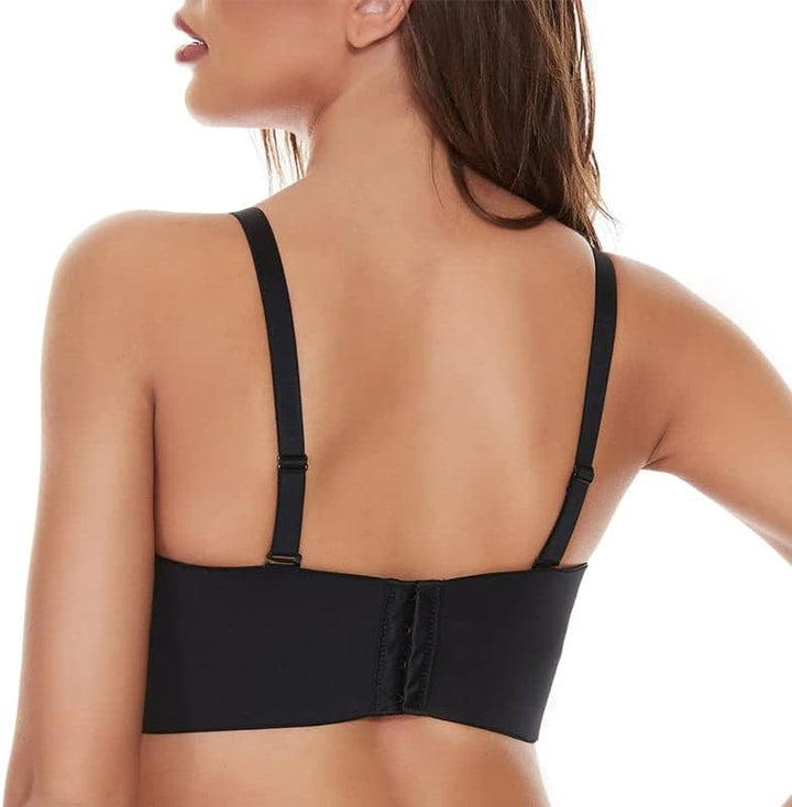 Plus Size Non-Slip Convertible Bandeau Bra – Supportive & Versatile-Black-10-B-State of Style