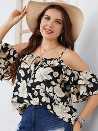 Plus-Size Off-Shoulder Blouse – Casual & Chic for Spring & Summer-Black-2XL-State of Style