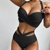 Plus Size Sassy Summer Vibes Swimsuit Set-Black-2XL-State of Style