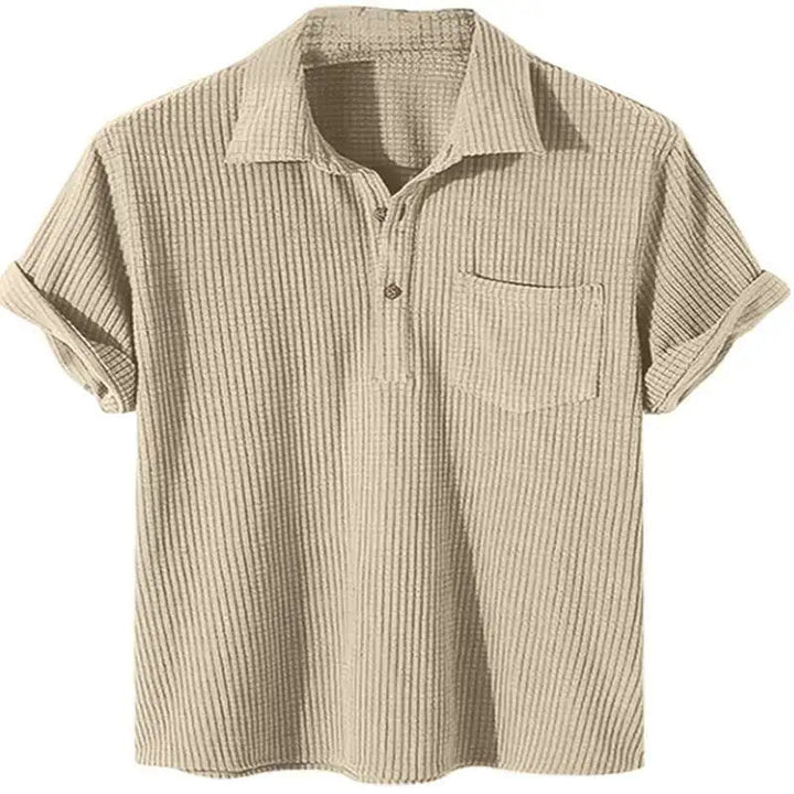 Plus Size Spring/Summer Star Polo Tee-Khaki-2X-State of Style