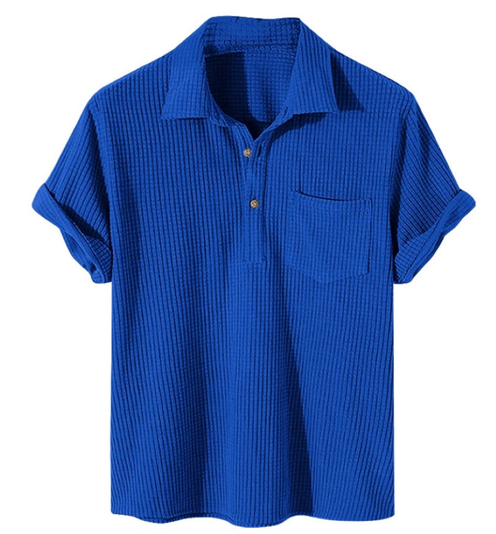 Plus Size Spring/Summer Star Polo Tee-Royal Blue-2X-State of Style