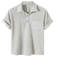 Plus Size Spring/Summer Star Polo Tee-White-2X-State of Style