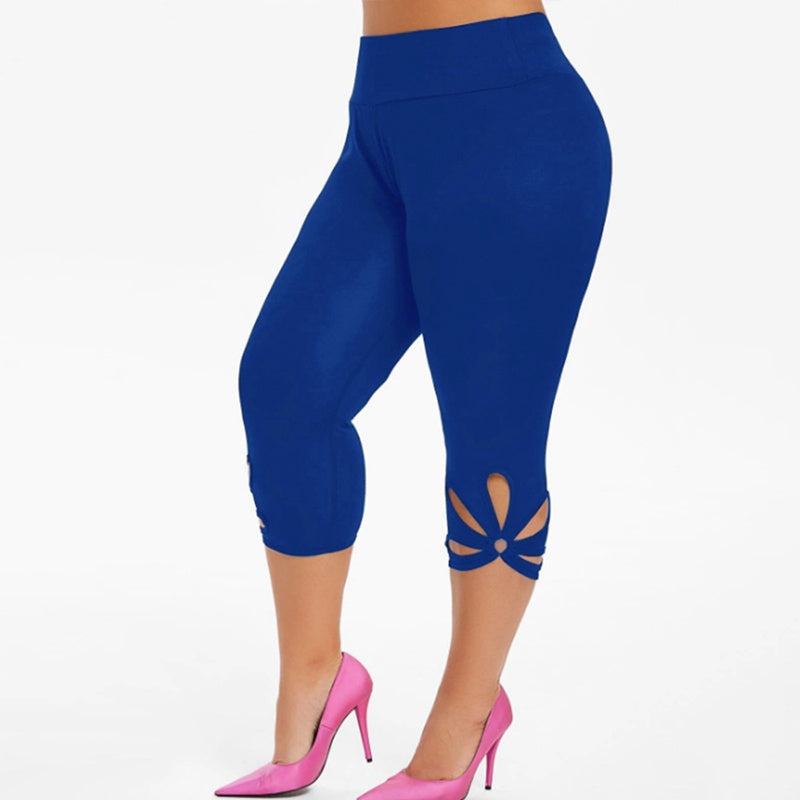 Plus-Size Summer Essential Leggings – Comfortable & Seamless Fit-Blue-2XL-State of Style