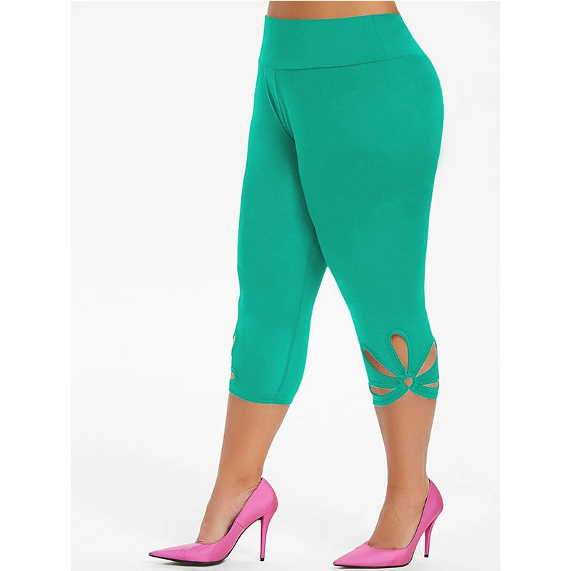 Plus-Size Summer Essential Leggings – Comfortable & Seamless Fit-Green-2XL-State of Style
