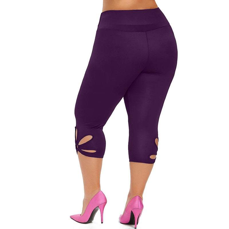 Plus-Size Summer Essential Leggings – Comfortable & Seamless Fit-Purple-2XL-State of Style
