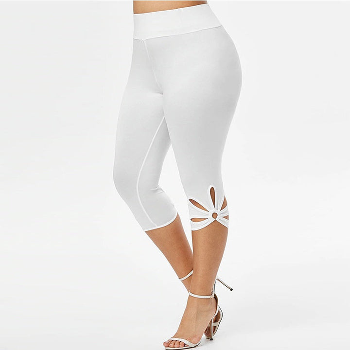 Plus-Size Summer Essential Leggings – Comfortable & Seamless Fit-White-2XL-State of Style