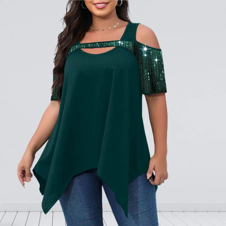 Plus Size Summer Streetwear Off-Shoulder Top-Dark Green-2XL-State of Style