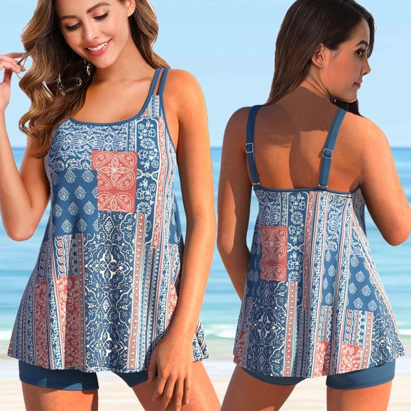 Plus Size Tankini for Beach & Pool - Marielle-Marine theme-S-State of Style
