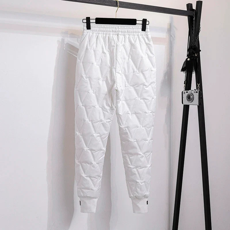Plus Size Winter Down Cotton Pants-Brown-S-State of Style