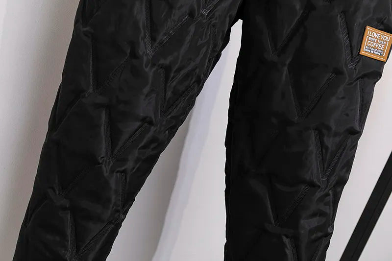 Plus Size Winter Down Cotton Pants-Brown-S-State of Style