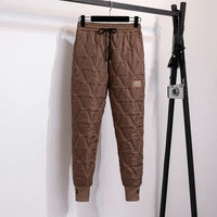 Plus Size Winter Down Cotton Pants-Brown-S-State of Style