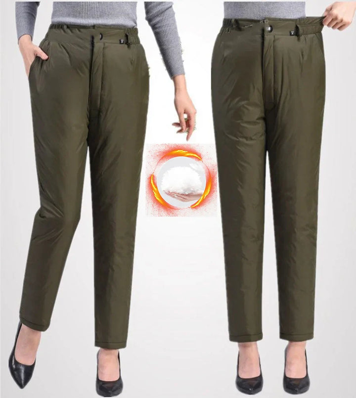 Plus-Size Winter Straight Down Pants – Warm & Stylish for Cold Weather-Blue-S-State of Style